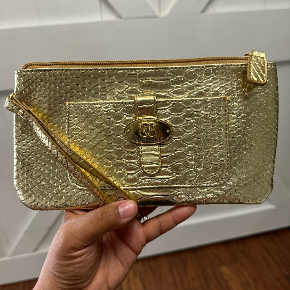 Sharif Since 1827 Gold Wristlet